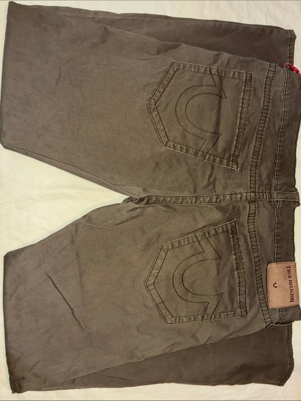 True Religion Men’s Olive Slim Straight Jeans
